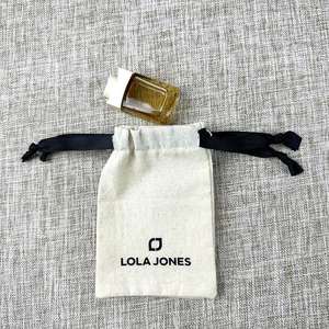 Sac à cordon en coton biologique personnalisable, écologique, recyclable, imprimé à l'écran, pour rouge à lèvres - Product Image 6