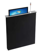 Bureau de bureau dissimulé avec mécanisme de levage électrique rétractable pour écran d'ordinateur, système de conférence sans papier vidéo