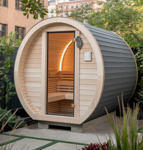 Sauna extérieur <span class=keywords><strong>de</strong></span> style tonneau rustique moderne Bancs <span class=keywords><strong>de</strong></span> <span class=keywords><strong>cabane</strong></span> Cheminée Poêle à chaleur électrique pour la retraite <span class=keywords><strong>en</strong></span> forêt <span class=keywords><strong>Construction</strong></span> <span class=keywords><strong>en</strong></span> bois massif - Product Image 1