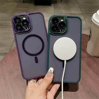 Étui de téléphone magnétique en acrylique transparent antichoc de haute qualité avec placage couleur pour OnePlus 12R 11R 9R Nord CE 5G ACE2V Business
