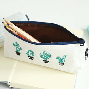 Trousse à crayons en tissu coréen imprimé <span class=keywords><strong>Cactus</strong></span>, plante, en toile, pour crayons, papeterie, mignonne, de bureau, pour filles - Product Image 5