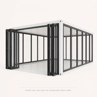 Abri de voiture/garage pour 1-2 véhicules, design moderne personnalisé avec verre sur quatre côtés, luxe haut de gamme, installation facile