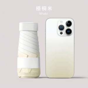 Parapluie personnalisé à cinq volets avec logo Vente en gros Parapluie pliable à la main Mini parapluie à capsule résistant aux UV - Product Image 3