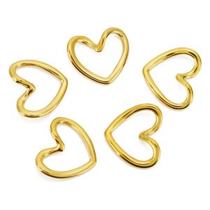 Breloque Cœur de Luxe en Acier Inoxydable Plaqué Or 14k 18k, Anti-ternissement et Étanche, pour la Fabrication de Bijoux – Création par un Fabricant Spécialisé - Product Image 5