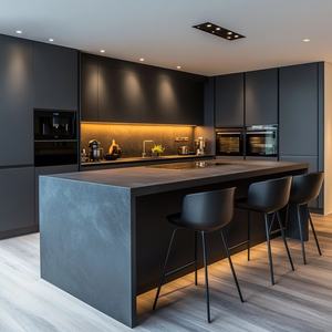 <span class=keywords><strong>Cucina</strong></span> Modulare Smart di Lusso dal Design Moderno Europeo Mobile da <span class=keywords><strong>Cucina</strong></span> Economico a <span class=keywords><strong>Parete</strong></span> con Isola in Legno e Anta Impiallacciata - Product Image 6