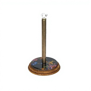 Fantastic Design Round Shape Tissue Paper <b>Holder</b> Handmade Metal And Wooden Tissue Roll <b>Holder</b> At Attractive Price - Product Image 1