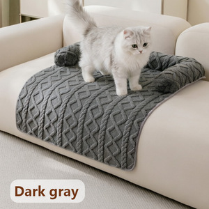 <b>Pet</b> Mat Rectangle Thickened Warm Non-Slip For Dog Cat <b>Sofa</b> Cushion Black - Product Image 2