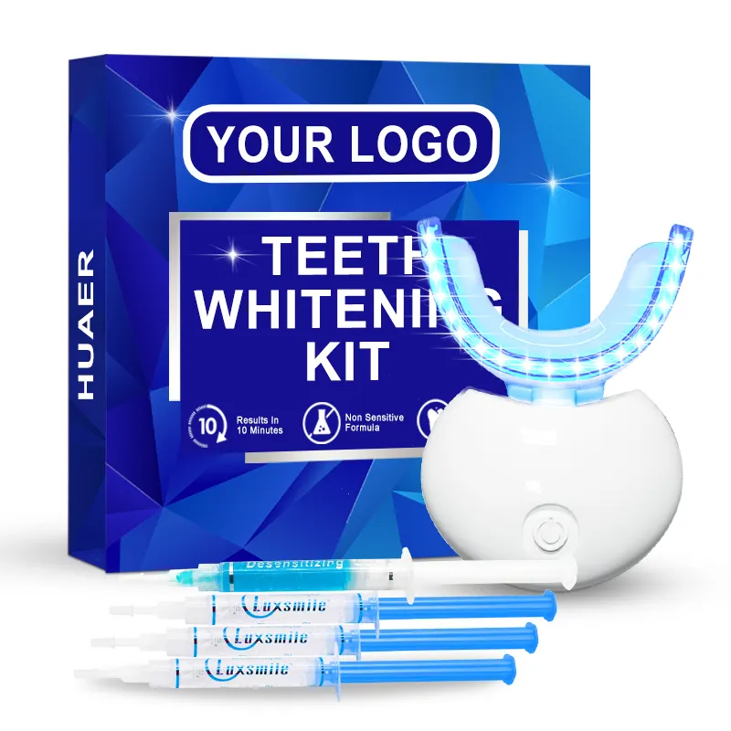 Commercio all'ingrosso professionale per la casa sbiancante per i denti prodotti sbiancanti Kit di Gel per sbiancare i denti personalizzati Private Label Kit di sbiancamento Led