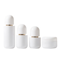 Nuevo Set de Envases de Vidrio para Cosméticos, Botella de Loción Vacía con Cuerpo Cilíndrico y Dosificador, 120 ml, para Emulsiones, Esencias y Cremas