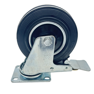VIMA 5 Inch Rubber <b>Wheels</b> Ball Bearing 120kg Swivel Castor Industrial Trolley Cabinet Medium Duty Caster - Product Image 1