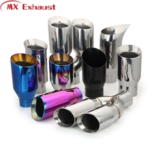 Embout d'échappement universel en acier inoxydable SS304 poli <span class=keywords><strong>chrome</strong></span>, double sortie, entrée 5 pouces, sortie 6 ou 8 pouces pour camions - Product Image 6