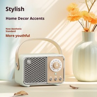 Speaker Radio Retro Kreatif Portabel Hadiah Subwoofer Ponsel Nostalgia Speaker Mini USB HM11