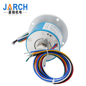 จีอาชิ นิวเมติก อิเล็กทริก สลิปริง JSR-HY025 แบบติดตั้งหน้าแปลน อลูมิเนียมอัลลอยด์ 1 ทาง แก๊ส หลายช่องทาง ไฟฟ้า โรตารี่ - Product Image 2