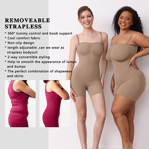 Body gainant taille haute pour femme, effet ventre plat, avec bretelles amovibles, idéal pour robes, combinaisons et post-partum - Product Image 5