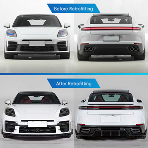 Body Kit Panamera 971 2017-2023 Gaya 976 Serat Karbon, Spoiler Bibir Bumper Depan Belakang, Fender Bolt On, Aksesoris Upgrade - Product Image 2