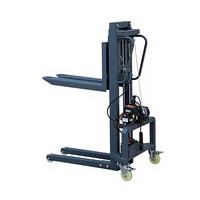 Chariot élévateur électrique portable, capacité de charge 300 kg, hauteur de levage 1,6 m, mât à deux étages, batterie au plomb-acide, boîte à lumière de scène