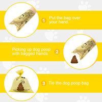 Sacs à déjections canines pratiques en rouleaux (15 unités) avec distributeur, en HDPE EPI, 20x30cm, super épais, résistants à la déchirure, écologiques