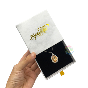 Jewelry Packaging Cartons Packaging Necklace Box Wholesale Custom Print LOGO Eco Friendly Paper Gift White Marble Jewelry Necklace Packaging Box