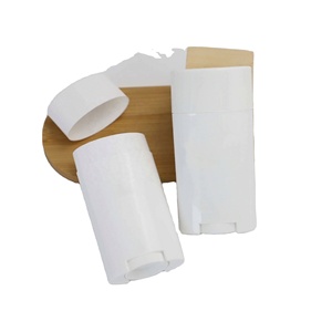 Hot Sale PP Oval <b>White</b> Stick Deodorant Container Packaging 75g <b>Flat</b> Sunscreen Bar Cream Tube with Pull <b>Cap</b> - Product Image 3
