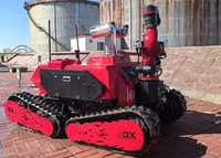 Robot de lutte contre les incendies électrique RC 4x4 antidéflagrant à chenilles en caoutchouc, canon à eau 100L/S, autonomie 4h, Shandong Guoxing Intelligent