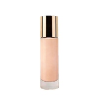 Flacon en verre haut de gamme de 30 ml à fond épais pour fond de teint, emballage cosmétique carré rechargeable de type pression, vente en gros
