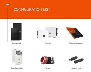 SUNPLUS Hybrid-Grid 8kW 12kW Kit de torre de borde solar LiFePO4 Panel de silicio monocristalino MPPT PWM para montaje en tierra doméstica - Product Image 5