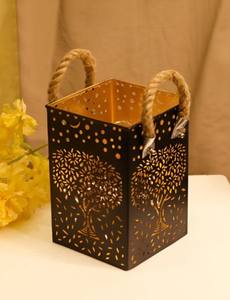 Support de bougie votive perforé en métal noir forgé pour la vente en gros, proposé par les exportateurs - Product Image 3