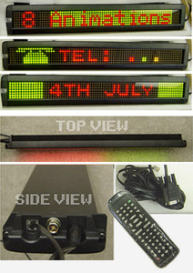 P7.62 7*80 דו צבע מודול תצוגה 232 תקשורת עם פונקצית שליטה מרחוק תווים אירופיים אנגלית הוביל מסך בר - Product Image 6