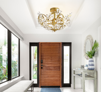 Skyacm 2025 nouveau Design cristal fleur plafonnier lumière luxe moderne salon chambre plafonnier