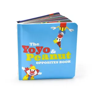 주문 색깔 직업적인 널 아이 책 인쇄 서비스를 위한 아이들 마분지 책 UV 4C 황금 카드 책