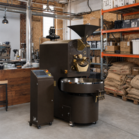 Machine à torréfier le café Yoshan intelligente entièrement automatique en acier inoxydable à air chaud 6 kg avec écran tactile industriel pour usage domestique et en café