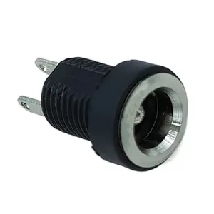 Weixunda DC30VDC 1.0A DC-022B 5.5*2.5 Impermeável DC 022B 5.5x2.5 DC022B Estanhado Poder Jack Tomada Fêmea Instalação Porca