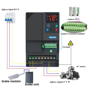 Inverter Frekuensi Variabel, Inverter Frekuensi Variabel 15KW 18,5 KW VFD VSD 3 Fase 380V untuk Mesin Ekstrusi