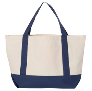 Sac fourre-tout en toile de coton écologique réutilisable, avec poignée boucle, couleur naturelle, idéal pour le shopping - Product Image 4