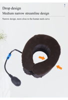 Oreiller cervical souple de civière de cou d'air gonflable pour le soulagement de la douleur Traction et appareil de correction pour la douleur de stress
