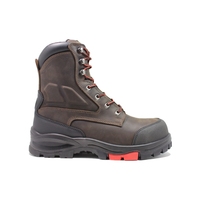 Bottes de sécurité pour travailleurs de la construction en cuir imperméable et respirant personnalisées bout en acier