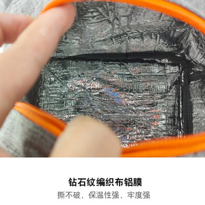 Xin Huan Zhi Insulated Lunch Bag Gray Large Size Portable Tote For Picnics And Shopping - Product Image 5