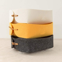 Plateau de rangement pliable en feutre gris clair moderne à un seul niveau, écologique, personnalisé en gros pour clés et articles divers