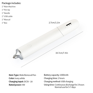 Mini stylo Portable à charge USB réglable Offre Spéciale, équipement de beauté pour enlever les tatouages, les étiquettes de <span class=keywords><strong>peau</strong></span>, les grains de beauté, les taches de rousseur - Product Image 6