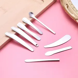 Metal Stainless Steel Facial Mask Body Skincare Gold Mini Makeup Spatula Scoop Cosmetic Spoon Cosmetic Spatula For Face Cream