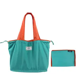 Многоразовая сумка для покупок ручная роспись на рулоне джутовая белая бумага с пользовательским логотипом Женская нейлоновая дизайнерская сумка для женщин бохо