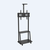 Soporte de TV WM007-5 de Alta Resistencia de 70 kg con Soporte para Proyector Vesa 600x600 mm, Soporte para TV con 2 Pantallas LCD LED de 32 a 70 Pulgadas