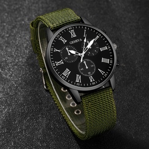 6310 4 шт./комплект, мужские Модные кварцевые часы с зеленым нейлоновым ремешком - Product Image 6