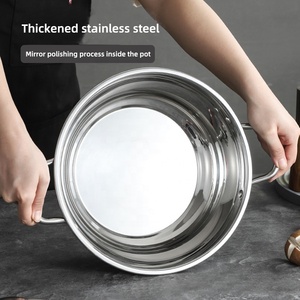 Ensemble de batterie de cuisine en acier inoxydable de haute qualité pour la restauration industrielle, marmites épaissies pour soupes et bouillons, pour la cuisine - Product Image 3