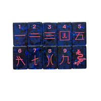 Hype Youth Confetti Glitter Dragon Star American Mahjong Tiles 160 Set dengan Matras Gaya Jalanan Akrilik Anti-Selip Ubin yang Dapat Disesuaikan