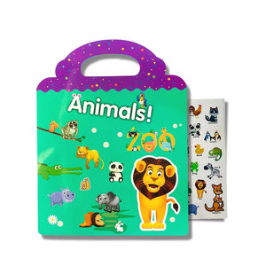 Bambini educativi del tema della foresta prescolare che imparano il libro di <span class=keywords><strong>adesivi</strong></span> in silicone riutilizzabile con animali - Product Image 2