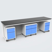 Meuble de laboratoire tout acier établi Trespa Comptoir résistant aux produits chimiques pour la rénovation universitaire Atelier de laboratoire Décoration