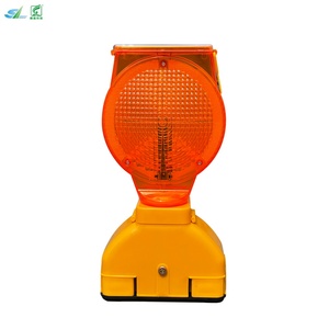 Lampe de signalisation routière solaire avec 3 perles LED clignotantes, voyant d'avertissement de circulation - Product Image 2