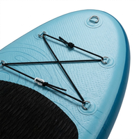 Planche à pagaie gonflable tout-en-un en PVC au design minimaliste, 10 pieds, unisexe, portable, 3 pièces, avec pompe manuelle, aileron amovible et sac à dos