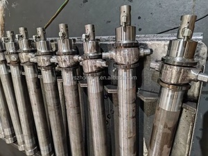 Cylindres télescopiques à simple <span class=keywords><strong>effet</strong></span> de 12 tonnes 108 pouces de course tourillon de montage <span class=keywords><strong>vérin</strong></span> <span class=keywords><strong>hydraulique</strong></span> à <span class=keywords><strong>double</strong></span> <span class=keywords><strong>effet</strong></span> pour remorque à benne basculante - Product Image 2